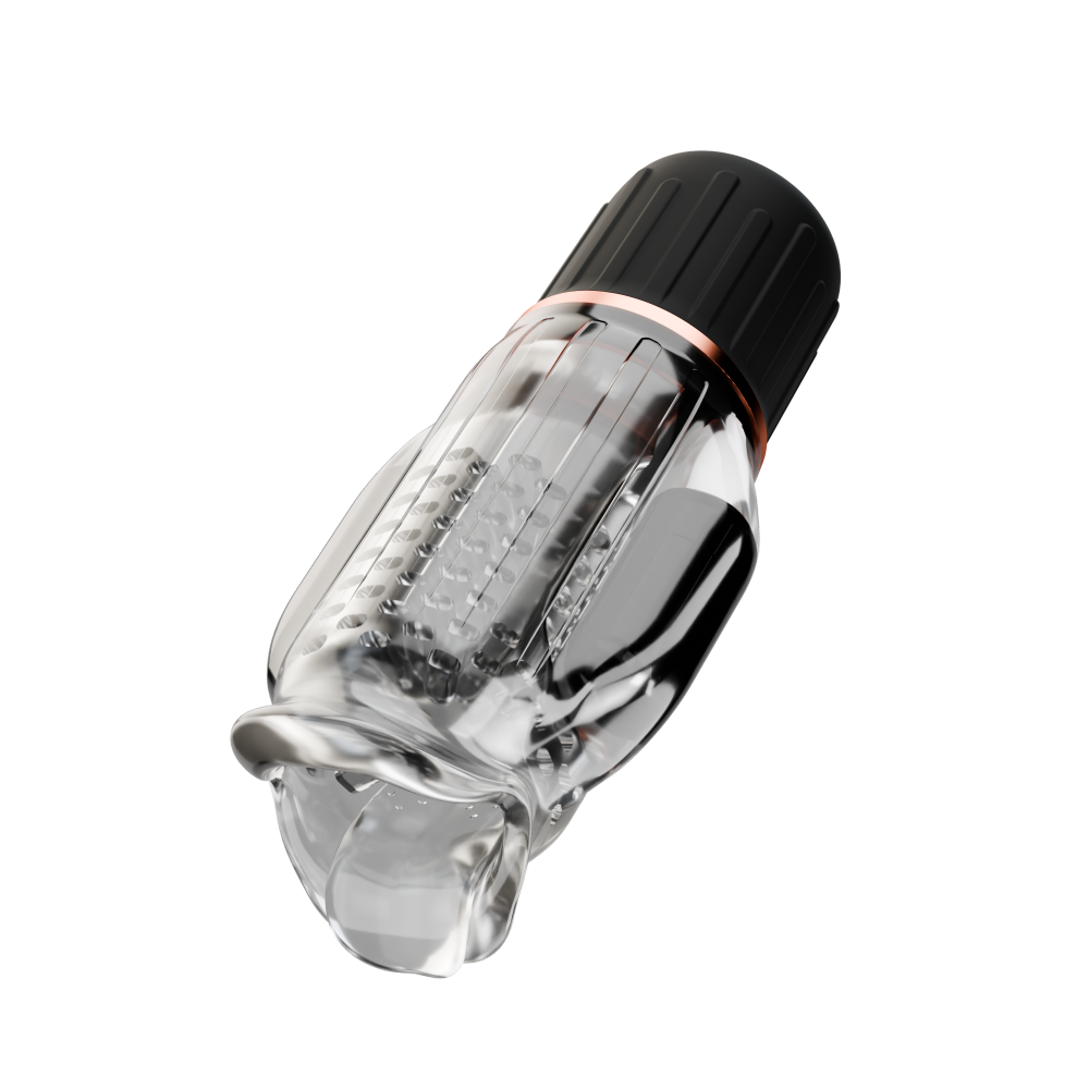 Men’s Licking Vibrating Heating Rechargeable Masturbator Sex Toy - 161